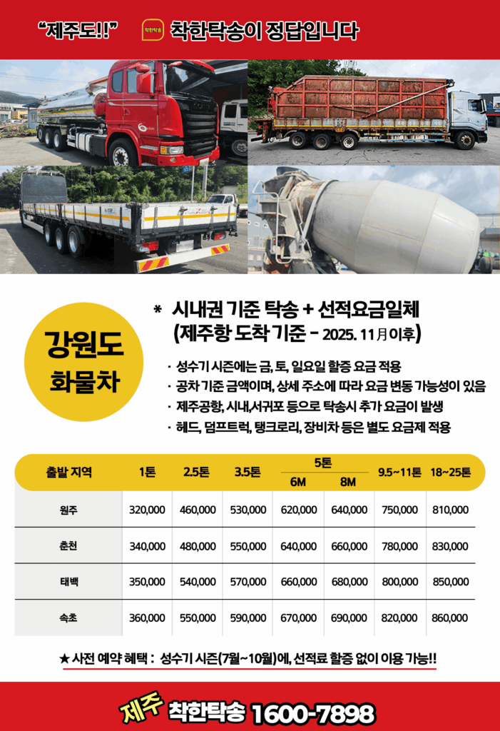 화물차탁송비용